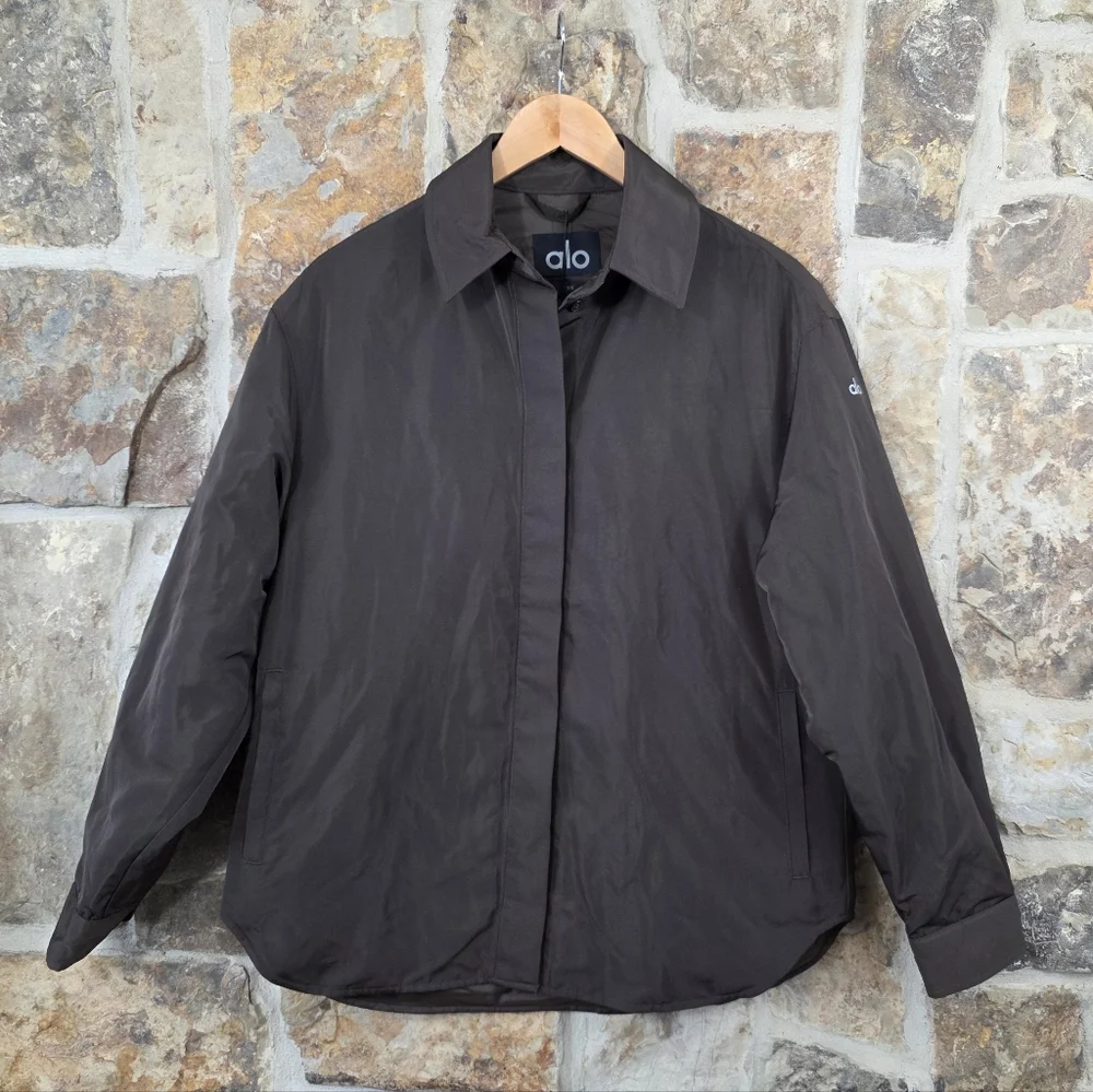 NWT Alo Yoga Socialite Shacket In Espresso